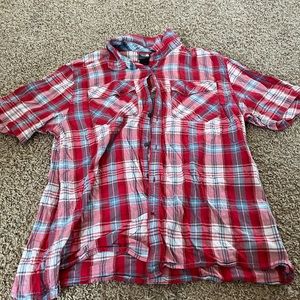 The north place plaid button up xl